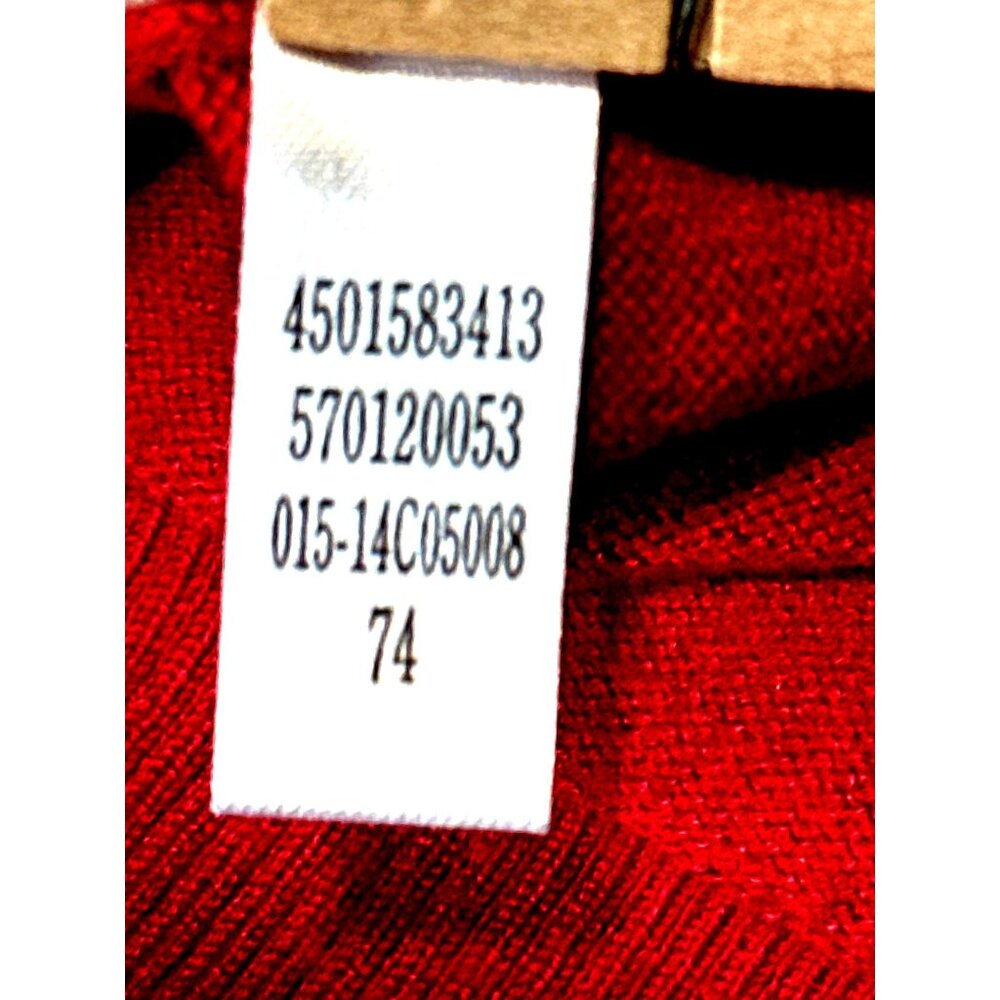 Chicos Size 0 Red Rayon Blend Mock Neck Sweater Top Soft Knit Minimalist Core - Picture 9 of 11